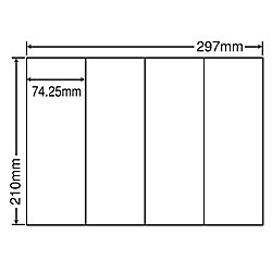 東洋印刷 [C4SF] シートカットラベル A4版 4面付(1ケース500シート)