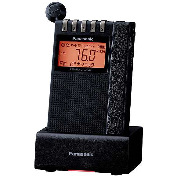 Panasonic [RF-ND380RK-K] FM AM 2バンドレシーバー (ブラック) - ラジオ