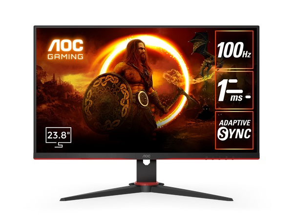 AOC [24G2E1/11] ゲーミング液晶ディスプレイ 23.8型/1920×1080/HDMI、DisplayPort/ブラック/スピーカー:なし [PSE認証済]の通販は