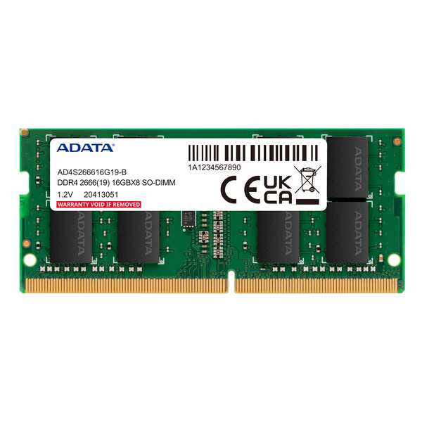 A-DATA Technology [AD4S266616G19-SGN] 法人専用モデル ノート用メモリ 16GB DDR4-2666(PC4-21300) 260-Pin SO-DIMM /永久保証