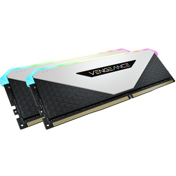 コルセア(メモリ) [CMN16GX4M2Z3200C16W] DDR4 3200MHz 16GB(8GBx2) UDIMM 16-20-20-38 VENGEANCE RGB RT White 1.35V for AMD Ryzenの通販は