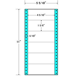 東洋印刷 [MM5K] タックフォームラベル 5 5/10インチ×11インチ 6面付(1ケース1000折)