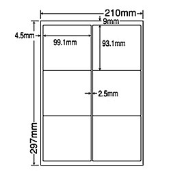 ナナクリエイト [MCL41] カラーレーザプリンタ用ラベルマットタイプ(6面)