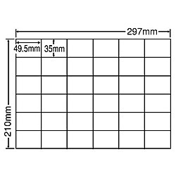 東洋印刷 [C36PF] シートカットラベル A4版 36面付(1ケース500シート)