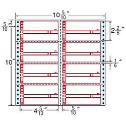 東洋印刷 [R10CP] タックフォームラベル 10 5/10インチ×10インチ 8面付(1ケース500折)