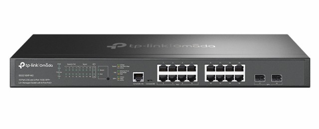 TP-LINK [SG3218XP-M2(UN)] Omada 2.5G 16ポート&10GE SFP+ 2ポート L2+ マネージスイッチ(PoE+8ポート搭載)