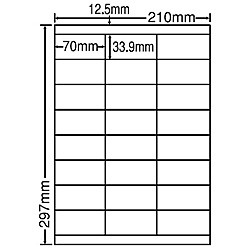東洋印刷 [LDZ24UF] シートカットラベル A4版 24面付(1ケース500シート)