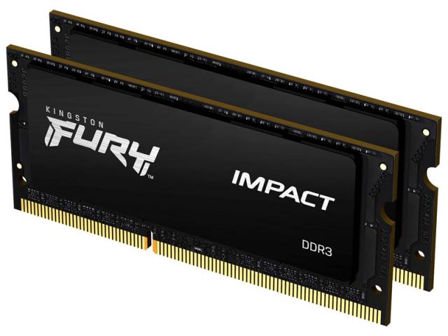キングストン [KF318LS11IBK2/16] 16GB DDR3L 1866MHz CL11 SODIMM (Kit of 2) 1.35V FURY Impactの通販は
