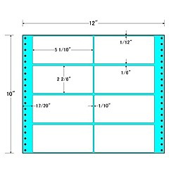 東洋印刷 [M12U] タックフォームラベル 12インチ×10インチ 8面付(1ケース500折)