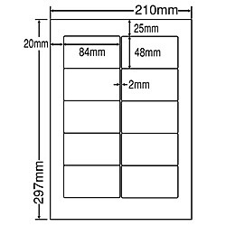 東洋印刷 [MRA210FH] シートカットラベル A4版 10面付(1ケース500シート)