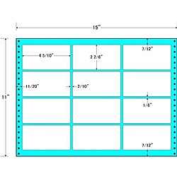 東洋印刷 [MH15E] タックフォームラベル 15インチ×11インチ 12面付(1ケース500折)