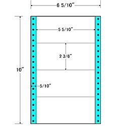 東洋印刷 [MM6D] タックフォームラベル 6 5/10インチ×10インチ 4面付(1ケース1000折)