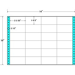 東洋印刷 [MT14T] タックフォームラベル 14インチ×10インチ 24面付(1ケース500折)