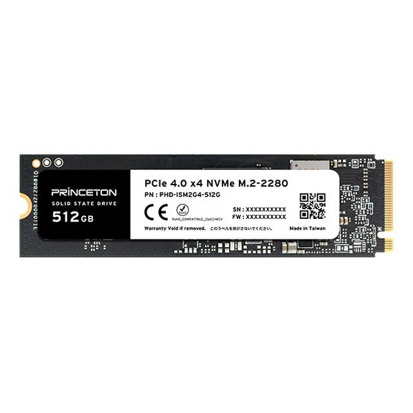 プリンストン [PHD-ISM2G4-512G] M.2 PCIe 4.0 x4 NVMe対応 内蔵型SSD (512GB)