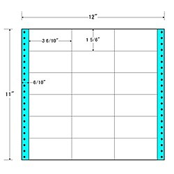 東洋印刷 [M12D] タックフォームラベル 12インチ×11インチ 18面付(1ケース500折)