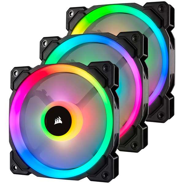 コルセア(メモリ) [CO-9050072-WW] PCケースファン LL120 RGB 3Fan Pack with Lighting Node PRO