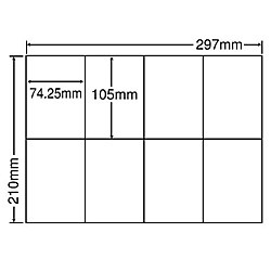 東洋印刷 [C8SF] シートカットラベル A4版 8面付(1ケース500シート)
