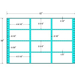 東洋印刷 [MH15A] タックフォームラベル 15インチ×10インチ 12面付(1ケース500折)