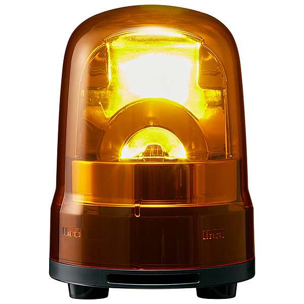 パトライト [SKH-M2JB-Y] 中型LED回転灯 黄 AC100~240V ブザー付き [PSE認証済]の通販は