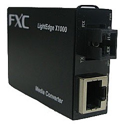 FXC [LEX1841-40B-ASB5] 10BASE-T/100BASE-TX to FX(1芯SC、SMF40km) メディアコンバータ + 同製品SB5バンドル