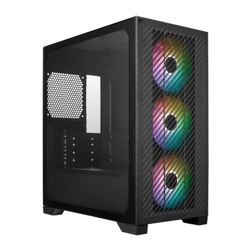 CoolerMaster [E301-KGNN-S00] Elite 301/MicroATX PCケース/ARGBファン3基搭載モデル/ブラック/通気性に優れたフラットデザイン/USB …