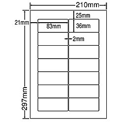 東洋印刷 [RIG210F] シートカットラベル A4版 14面付(1ケース500シート)