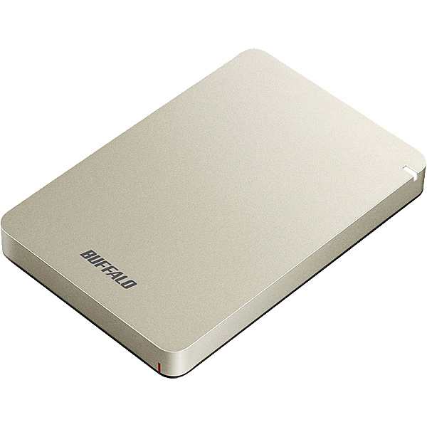 バッファロー [HD-PGF1.0U3-GLA] USB3.1(Gen.1)対応 耐衝撃ポータブルHDD 1TB ゴールド