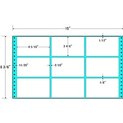 東洋印刷 [MH15J] タックフォームラベル 15インチ×8 3/6インチ 9面付(1ケース500折)