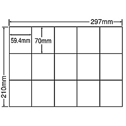 東洋印刷 [C15MF] シートカットラベル A4版 15面付(1ケース500シート)の通販は