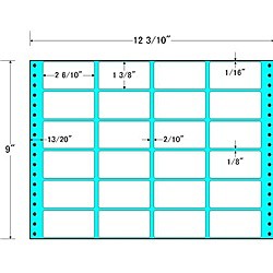 東洋印刷 [MX12C] タックフォームラベル 12 3/10インチ×9インチ 24面付(1ケース500折)