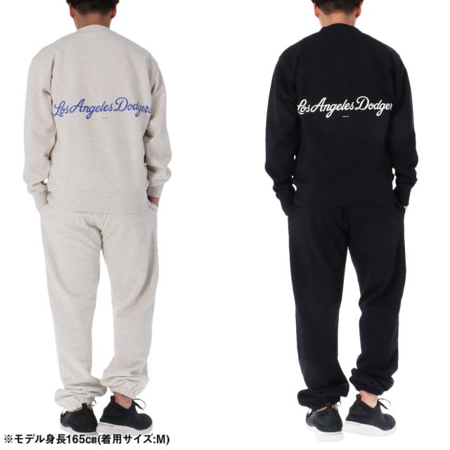 ニューエラ スウェット 上下 メンズ セットアップ ブランド NEW ERA クルーネック バックプリント付き 黒 コットン100% 綿100% MLB ニューエラ スウェット 上下 メンズ セットアップ ブランド NEW ERA