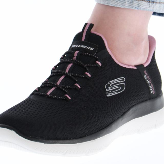 ウォーキングシューズ レディース スケッチャーズ スリップインズ サミッツ ドリームチェイサー 立ったまま履ける ハンズフリー 黒 ウォーキングシューズ レディース スケッチャーズ スリップインズ