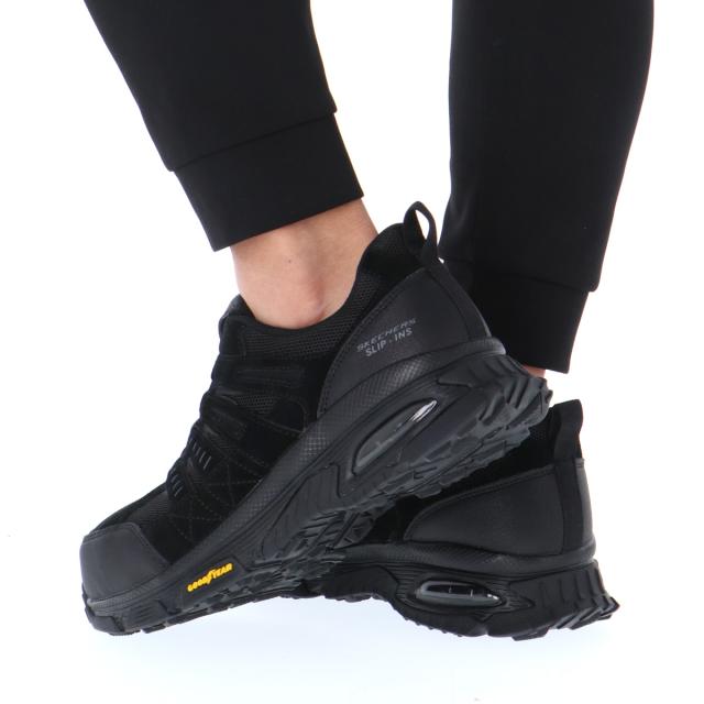 スケッチャーズ シューズ メンズ ブランド SKECHERS 手を使わず履ける ハンズフリー 履きやすい ローカット 黒 レザー 革 皮革 スケッチャーズ シューズ メンズ ブランド SKECHERS 手を使わず履ける