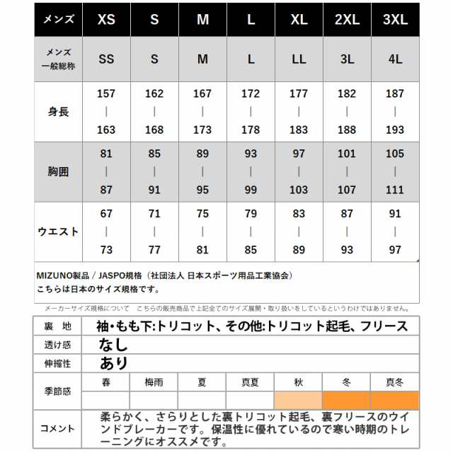 ミズノ ウインドブレーカー メンズ 上下 Mizuno はっ水 撥水 ストレッチ 保温 トレーニングウェア 32MEA540 送料無料 新作