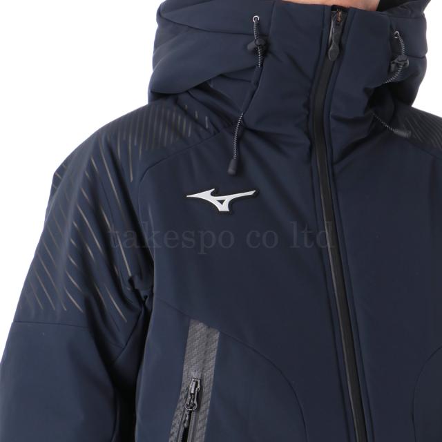 ミズノ 中綿コート メンズ ブランド Mizuno ハーフコート フード付き