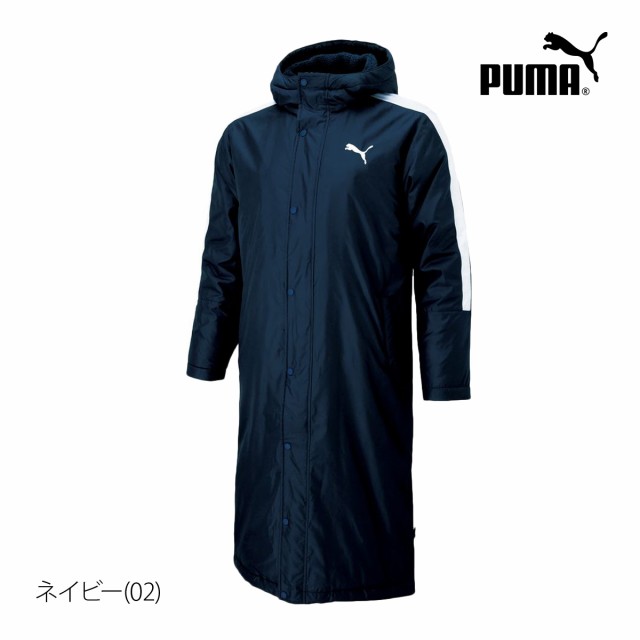 プーマ ベンチコート メンズ PUMA ボア バックプリント サッカー 防寒