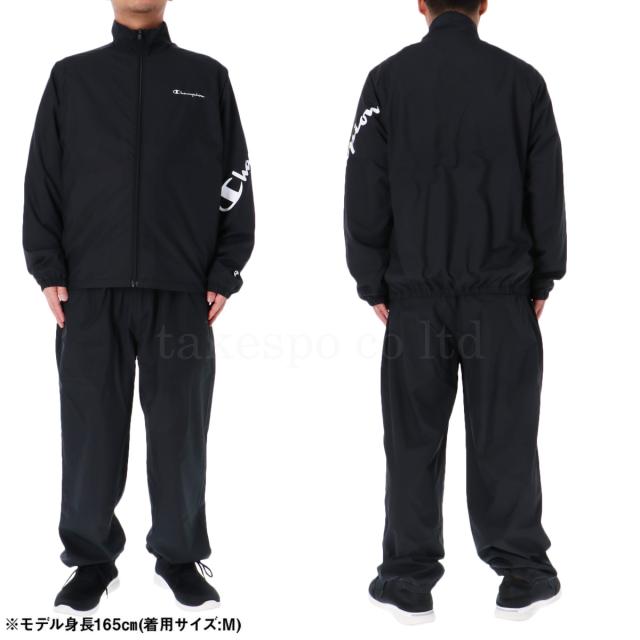 Champion チャンピオン ウインドブレーカー セットアップ 上下S 黒 Champion チャンピオン ジャージ上下 セットアップ ウィンドブレーカー