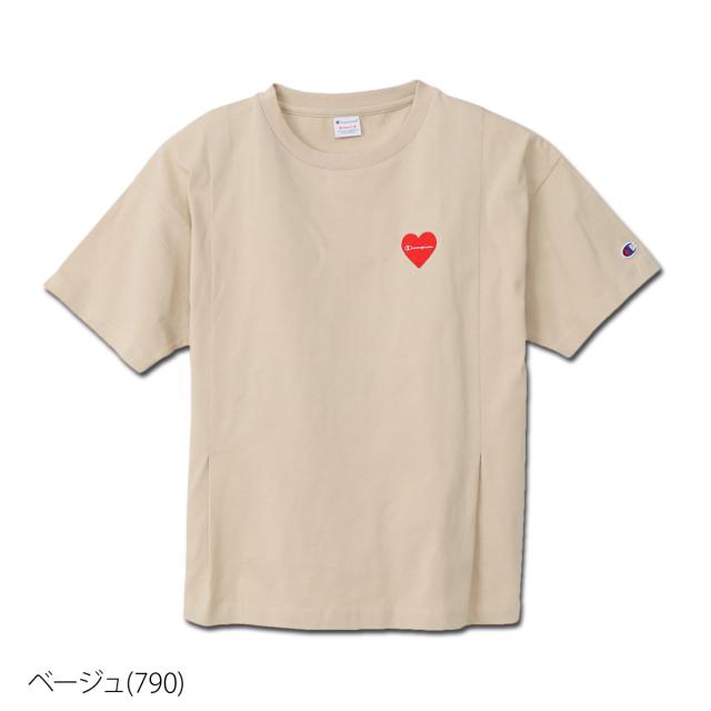 チャンピオン Tシャツ 上 レディース Champion ハート ワンポイント 半袖 Cwt302 送料無料 21ssの通販はau Pay マーケット 限定ジャージのタケスポ
