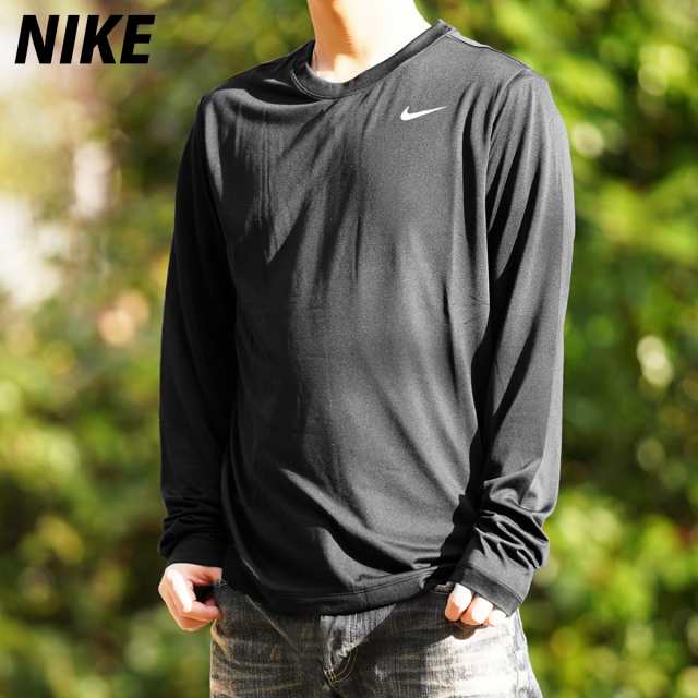 ナイキ 長袖Tシャツ メンズ 上 NIKE Dri-FIT 速乾 レジェンド BLK 送料