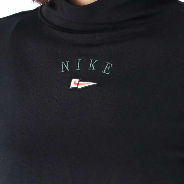 ナイキ Tシャツ レディース 上 NIKE 長袖 モックネック ハイネック 綿