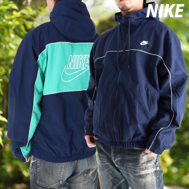 ナイキ ウインドジャケット メンズ ブランド NIKE フード付き フーディ バックプリント付き 裏メッシュ 裏地付き フルジップ クラブ