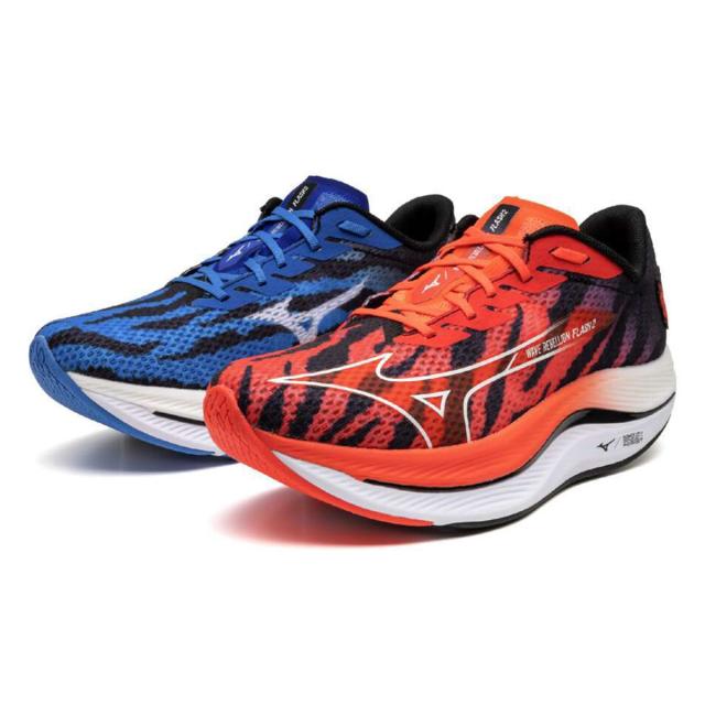 ミズノ シューズ メンズ レディース ブランド 鬼柄 鬼速い 2E ウエーブリベリオンフラッシュ2 軽量 厚底 ランニングシューズ ミズノ シューズ メンズ レディース ブランド 鬼柄 鬼速い 2E ウエーブ