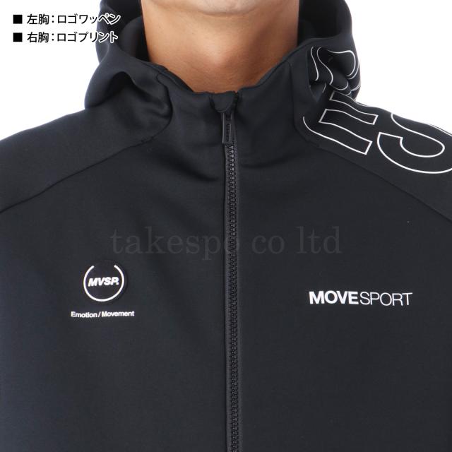 ムーブスポーツ デサント スウェット 上下 メンズ セットアップ ブランド MOVESPORT DESCENTE フード付き 吸汗 ストレッチ 防風 S.F.TECH