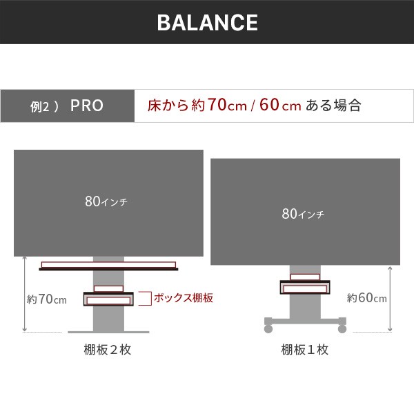 WALLインテリアテレビスタンド V4・PRO対応 ボックス棚板 PS5 プレステ