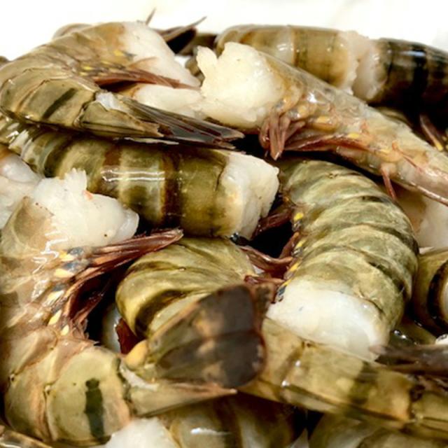 海老・ブラックタイガー海老 16/20サイズ 6枚(1枚あたり1.8kg)【鮮度維持ブロック凍結・ニチレイさくら他】業務用、一般の方にも【冷凍便】
