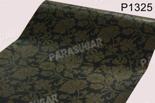 【100m】p1325 ダマスク花柄 フラワー 和柄 壁紙 シール リフォーム 多用途 ウォールステッカー はがせる リメイクシートの通販は 29,800円