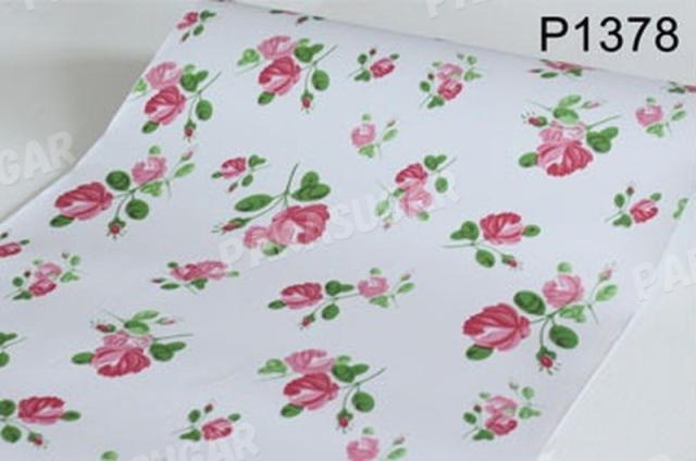 【100m】p1378 フラワー 花柄 パターン 壁紙 シール リフォーム 多用途 ウォールステッカー はがせる リメイクシートの通販は