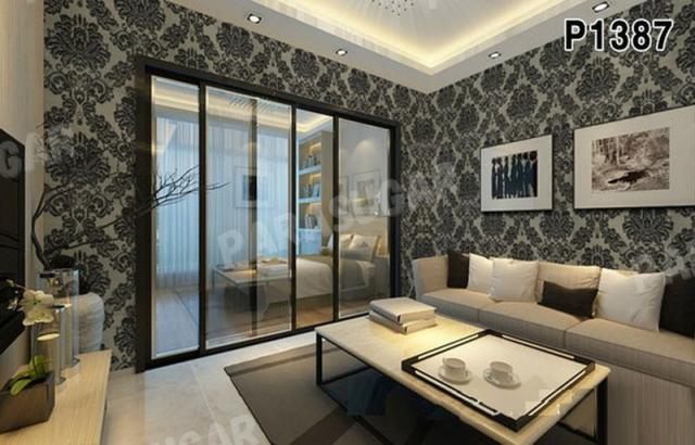 【100m】p1387 ダマスク柄 フラワー 花柄 パターン 壁紙 シール リフォーム 多用途 ウォールステッカー はがせる リメイクシートの通販は