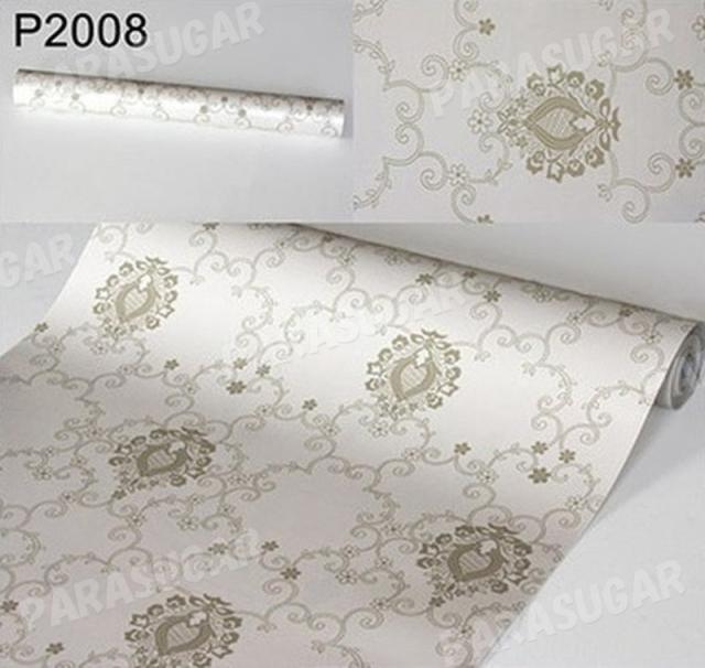 【100m】p2008 ダマスク柄 パターン グレー 壁紙 シール リフォーム 多用途 ウォールステッカー はがせる リメイクシートの通販は