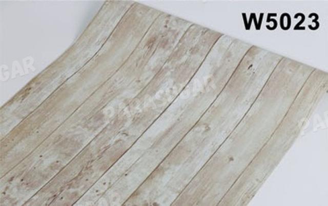 業務用 【 100m 】木目調 白木 ベージュ w5023 壁紙シール アンティーク 木目 リメイクシート 板 柄 ウォールステッカー 防水 45cm×100m はがせるタイプの通販は